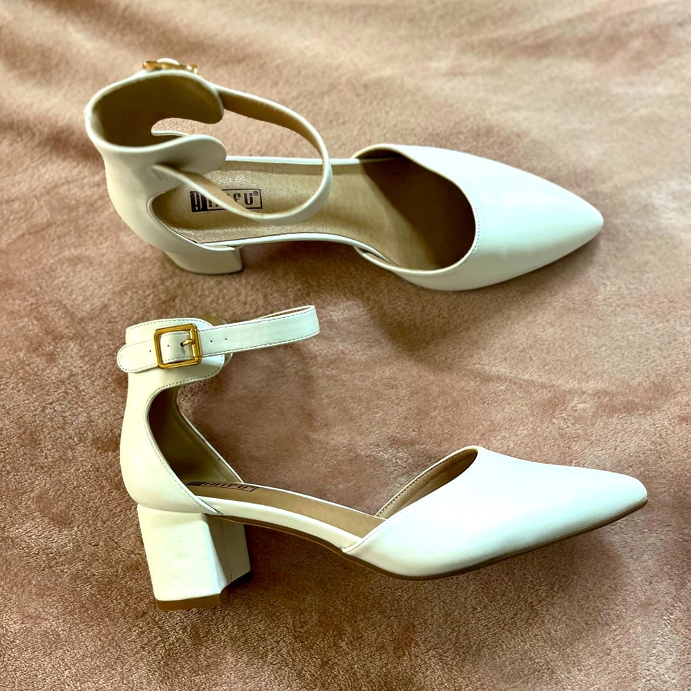 White Pointed Heels